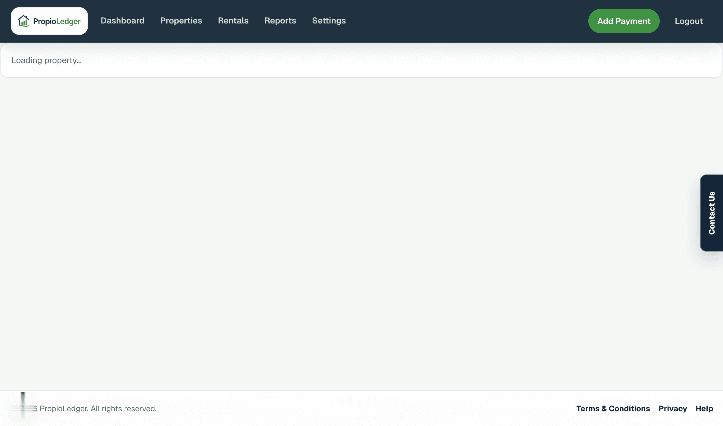 Property detail page showing property summary, expenses, property financials, cashflow, and map.